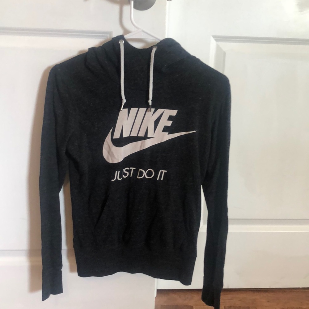 Grey Nike, Just Do It Activewear Hoodie,